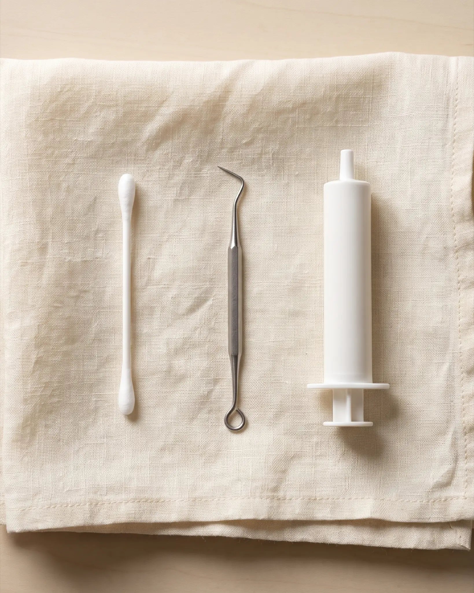 Coton-tige, curette, seringue…